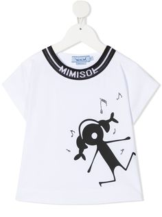 Mi Mi Sol футболка с графичным принтом и короткими рукавами