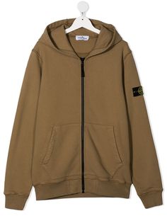 Stone Island Junior худи на молнии с логотипом