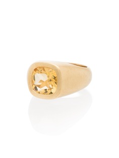 Shola Branson кольцо Citrine из желтого золота с кристаллами