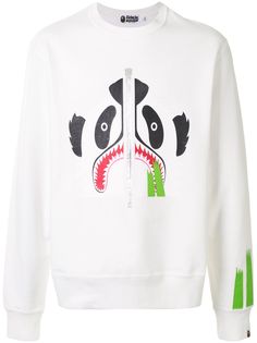 A BATHING APE® толстовка с круглым вырезом и принтом
