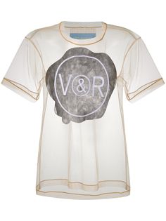 Viktor & Rolf футболка Sealed из тюля с логотипом