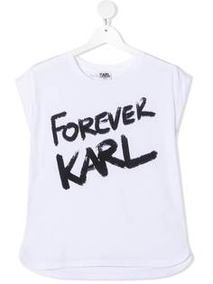 Karl Lagerfeld Kids топ без рукавов с надписью