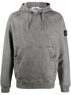 Stone Island толстовка с капюшоном и нашивкой-логотипом