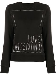 Love Moschino толстовка с декорированным логотипом