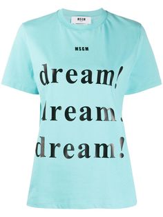 MSGM футболка с надписью