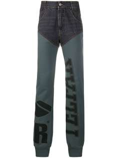 Telfar прямые джинсы с контрастной вставкой