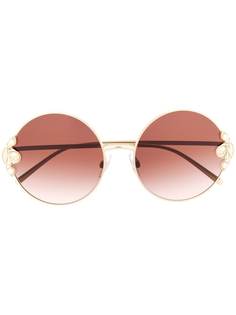 Dolce & Gabbana Eyewear солнцезащитные очки в круглой оправе