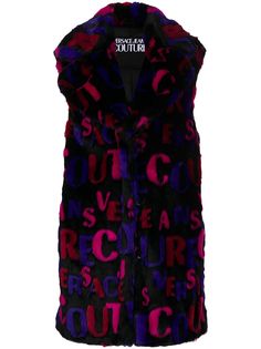 Versace Jeans Couture фактурный жилет с логотипом