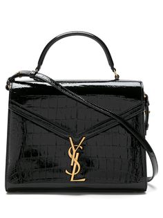 Saint Laurent сумка Cassandra с тиснением под кожу крокодила