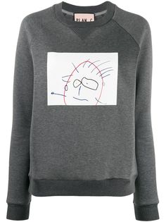 Plan C толстовка с графичным принтом и круглым вырезом