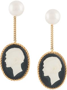 Chanel Pre-Owned серьги-клипсы Cameo 1980-х годов