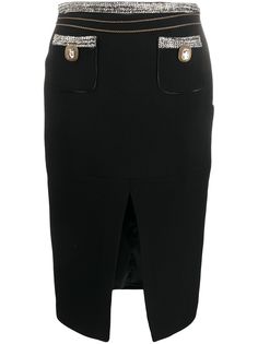 Elisabetta Franchi юбка с разрезом спереди