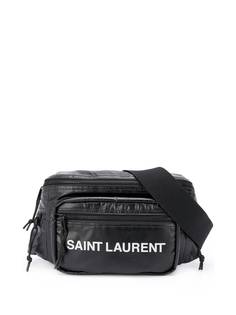 Saint Laurent дутая поясная сумка с логотипом