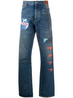 Heron Preston джинсы bootcut с графичным принтом