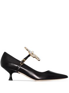 LOEWE туфли с цветочным декором