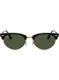 Ray-Ban солнцезащитные очки Clubmaster в овальной оправе