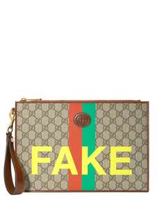 Gucci клатч с принтом Fake/Not