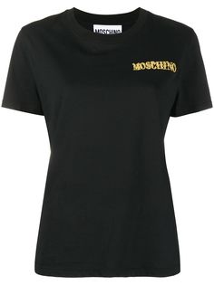 Moschino футболка с вышитым логотипом