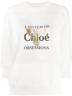 Chloé толстовка с логотипом