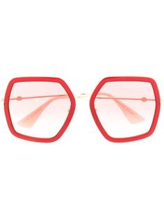 Gucci Eyewear солнцезащитные очки в массивной оправе