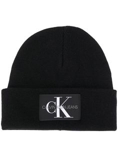 Calvin Klein Jeans шапка бини с нашивкой-логотипом