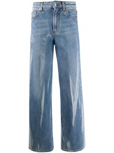 MSGM прямые джинсы с эффектом потертости