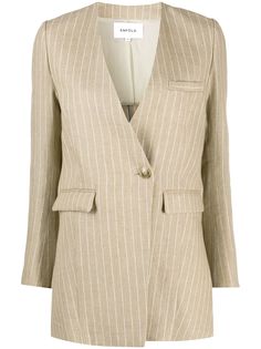 Enföld полосатый блейзер с V-образным вырезом