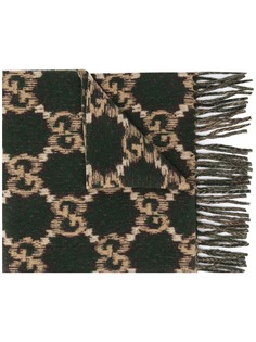 Gucci фактурный шарф с монограммой