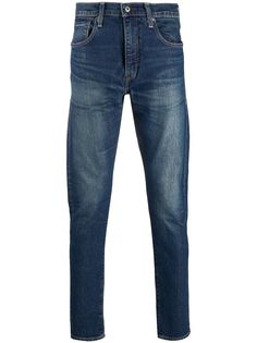 Levis узкие джинсы с эффектом потертости
