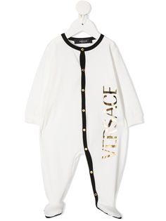 Versace Kids пижама с контрастной отделкой и логотипом