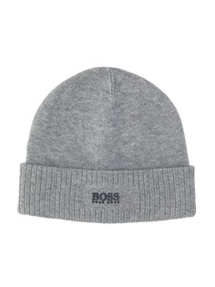 BOSS Kidswear шапка бини с вышитым логотипом