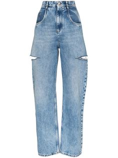 Maison Margiela джинсы прямого кроя с разрезами