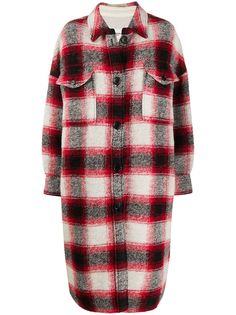 Isabel Marant Étoile пальто оверсайз в клетку