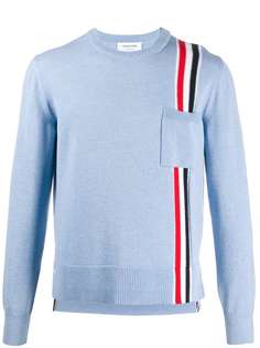 Thom Browne джемпер вязки интарсия с полосками