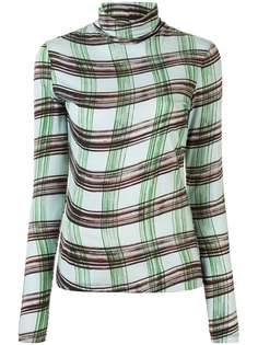 Proenza Schouler White Label клетчатая футболка с длинными рукавами