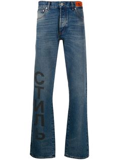 Heron Preston джинсы прямого кроя с графичным принтом