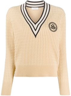 Sandro Paris трикотажный джемпер Tony фактурной вязки