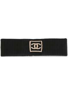 Chanel Pre-Owned трикотажная повязка на голову с логотипом CC
