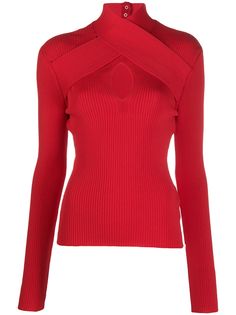 MSGM трикотажный топ с перекрестными ремешками