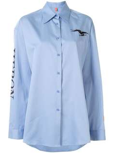 Heron Preston рубашка оверсайз с вышитым логотипом