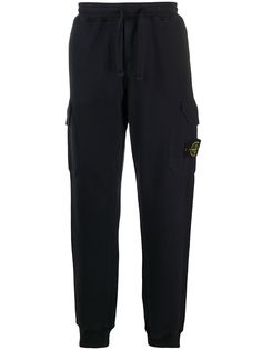 Stone Island спортивные брюки с нашивкой-логотипом