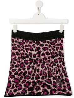 Alberta Ferretti Kids трикотажная юбка с леопардовым принтом