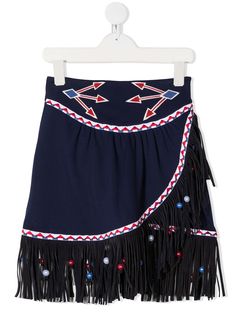 Stella Jean Kids юбка мини с геометричными вставками