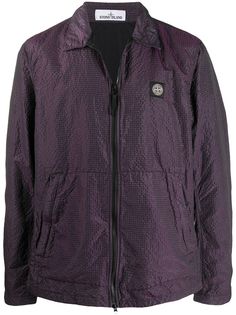 Stone Island куртка-рубашка из сирсакера