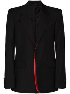 Givenchy однобортный пиджак с контрастной отделкой
