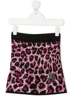 Alberta Ferretti Kids трикотажная юбка с леопардовым принтом