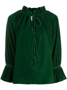 LAutre Chose бархатная блузка с вырезом-лодочкой