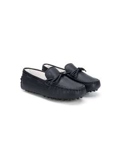 Tods Kids tie front loafers