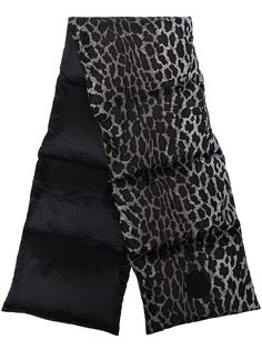 Moncler дутый шарф с леопардовым принтом