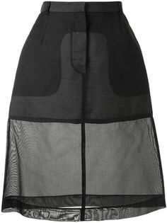 Louis Vuitton полупрозрачная юбка А-силуэта